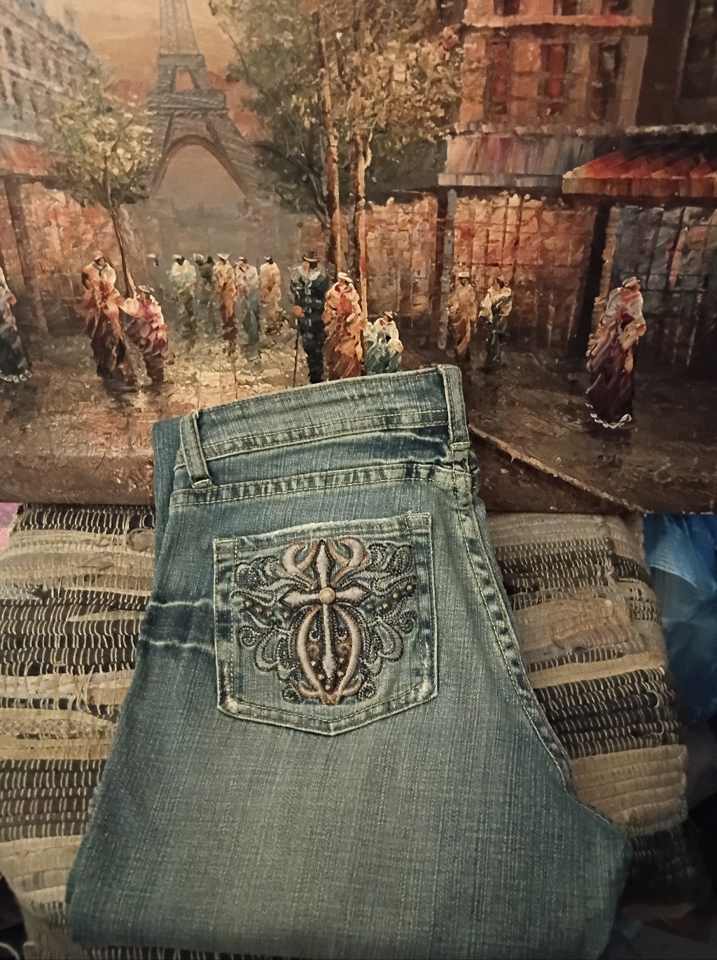 Cache Cotton Flex Designer Jeans.Size 4,Vintage Closeout Sales!